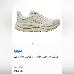 Sold!             HOKA Women's Bondi Truffle Salt Sea Glass NWT